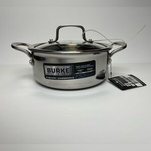 David Burke Geo Clad Cookware 3Qt  8in Nonstick Casserole Stock Pot With Lid